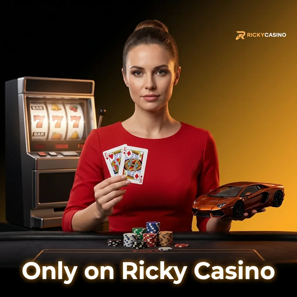 Exclusive Ricky Casino game titles displayed with Belatra branding and premium slot game graphics