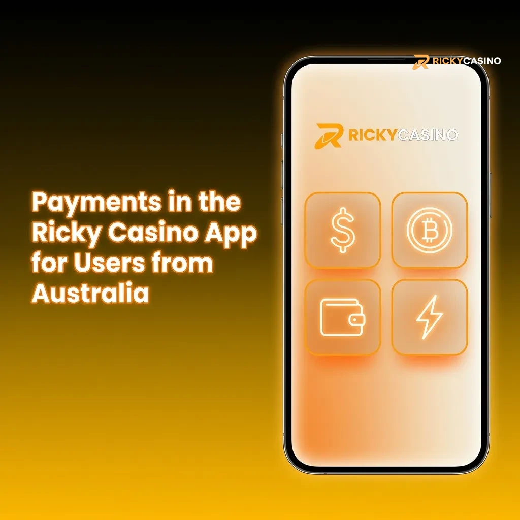 Ricky Casino app payment methods for Australian users including credit cards, e-wallets, and cryptocurrency options.