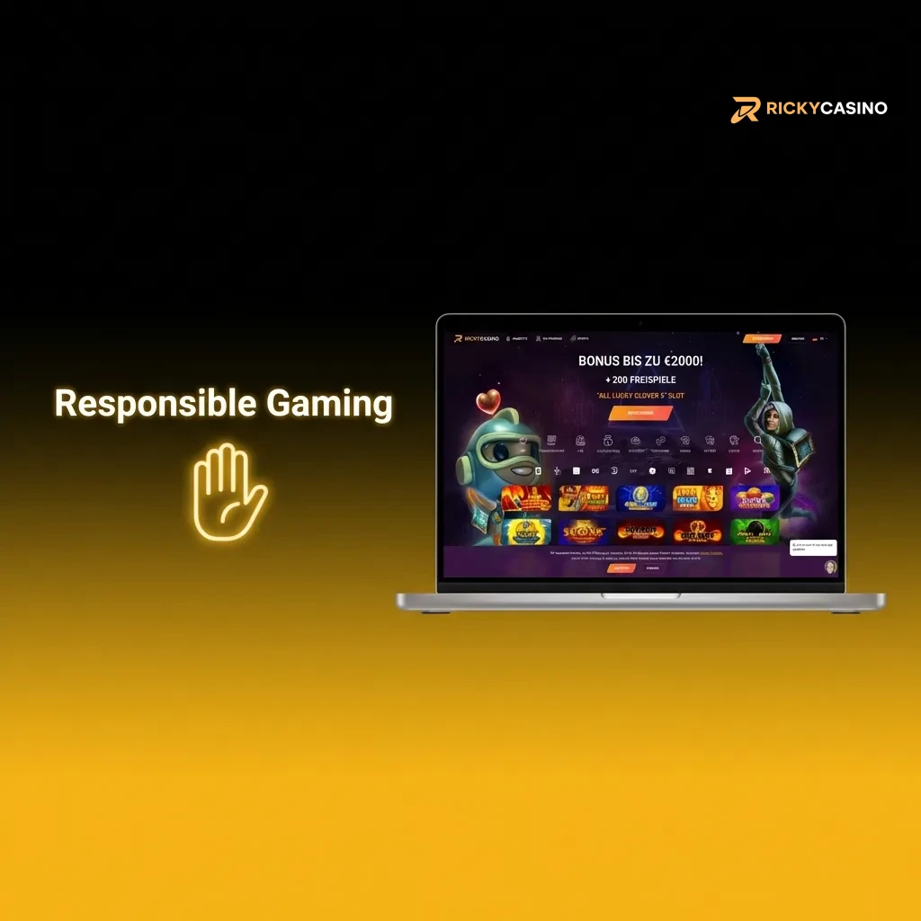 Responsible gaming tools interface showing deposit limits, self-exclusion options, and support resources at Ricky Casino